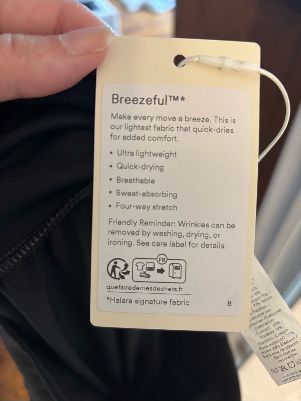 HALARA Black Breezeful™ Lightweight tummy control pants
